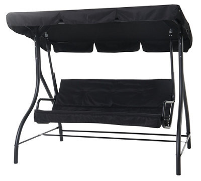 Batz Black Metal Swing Chair