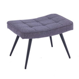 More4Homes Vera Fabric Occasional Living Room Bedroom Modern Metal Legs Accent Chair Armchair (Charcoal W Footstool) - thumbnail 5