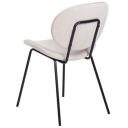 Beliani Set Of 2 Dining Chairs Luana Velvet Light Beige - thumbnail 6