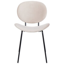 Beliani Set Of 2 Dining Chairs Luana Velvet Light Beige - thumbnail 5