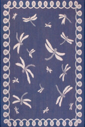 Blue Outdoor Rug, Animal Bordered Stain-Resistant Rug For Patio Decks Garden, 15mm Modern Outdoor Rug- 80Cm X 150Cm - thumbnail 5