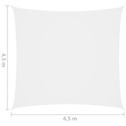 Berkfield Sunshade Sail Oxford Fabric Square 4.5X4.5 M White - thumbnail 6