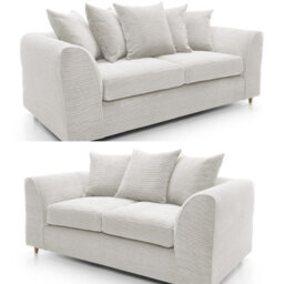 SquareBoxx Lennox Cream Sofa Set 3 Seater + 2 Seater - thumbnail 2
