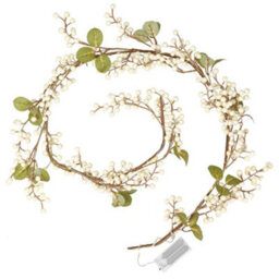 Dibor White Mistletoe Light Up Xmas Decoration Table Garland Decorative Christmas Garland 1.5M - thumbnail 2