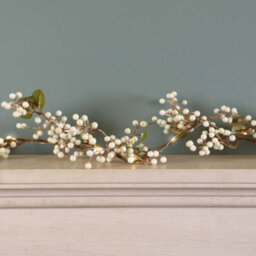 Dibor White Mistletoe Light Up Xmas Decoration Table Garland Decorative Christmas Garland 1.5M - thumbnail 4