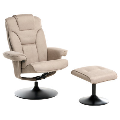 Beliani Recliner Chair Nyks Fabric Taupe - image 1