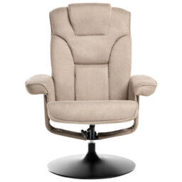 Beliani Recliner Chair Nyks Fabric Taupe - thumbnail 7
