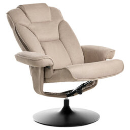 Beliani Recliner Chair Nyks Fabric Taupe - thumbnail 6