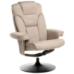Beliani Recliner Chair Nyks Fabric Taupe - thumbnail 4
