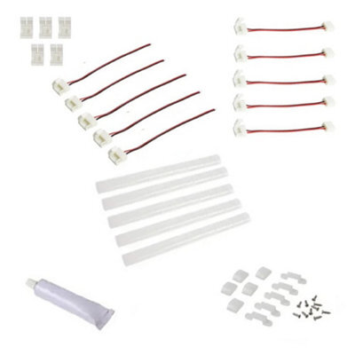 Robus Rva67-Connp Vegas Easy Clip Connector Pack For 12/24V Ip67 Single Colour Led Strip Light
