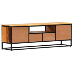 Berkfield Solid Tv Cabinet 120X30X40 Cm Solid Reclaimed Wood And Steel