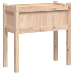 Berkfield Garden Planter With Legs 70X31X70 Cm Solid Wood Pine - thumbnail 2