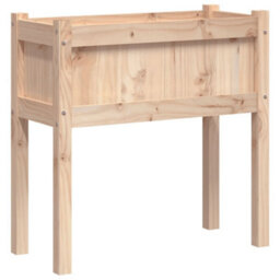Berkfield Garden Planter With Legs 70X31X70 Cm Solid Wood Pine - thumbnail 7