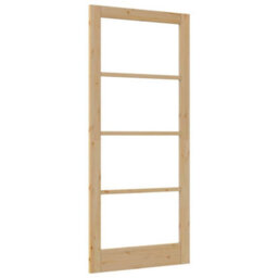 "Berkfield Interior Door With Glass ""orkdal"" 93X211X4 Cm Solid Wood Pine" - thumbnail 2