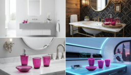 Wine Red Acrylic Bathroom Accessory Set   Soap Dish, Tumbler & Soap Dispenser - thumbnail 4