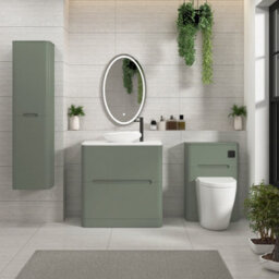 Royal Bathrooms Venice 800mm Sage Green Freestanding Bathroom Countertop Vanity Unit 2 Drawer With Nova Basin - thumbnail 4