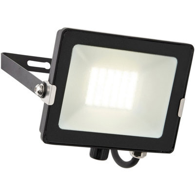 Outdoor Ip65 Waterproof Floodlight - 30W Cool White Led - Matt Black Aluminium - image 1