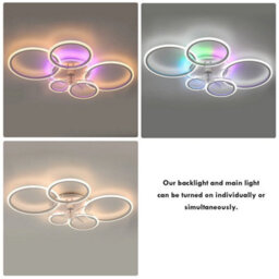 Led Ceiling Fan Light Dimmable Living Room Chandelier Lamp With Remote Control - thumbnail 6