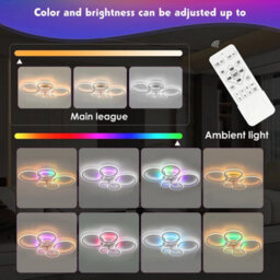 Led Ceiling Fan Light Dimmable Living Room Chandelier Lamp With Remote Control - thumbnail 5