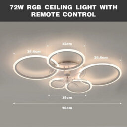 Led Ceiling Fan Light Dimmable Living Room Chandelier Lamp With Remote Control - thumbnail 2