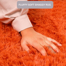 Aspire Homeware Non-Slip Rust Shaggy Rug Soft Fluffy Washable, Living Area And Dining Room Rug, (L)290Cm X (W)200Cm - thumbnail 3