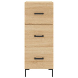 Berkfield Elegant Highboard Sonoma Oak 34.5X34X180 Cm Engineered Wood - thumbnail 6