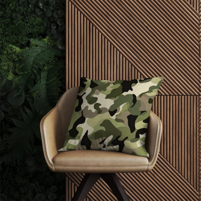 Warren Reed Designer Camouflage Design Outdoor Cushion 60Cm X 60Cm