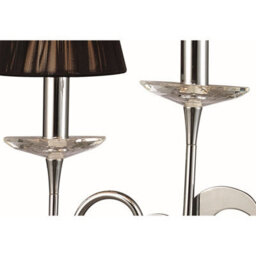 Luminosa Lighting Luminosa Acanto Table Lamp 2 Light E14, Polished Chrome With Black Shades - thumbnail 4