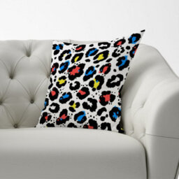 Warren Reed Designer Coloured Leopard Print Cushions 60Cm X 60Cm - thumbnail 2