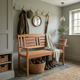 Samuel Alexander Hawkshead 2 Seater Hardwood Indoor Bench - thumbnail 7