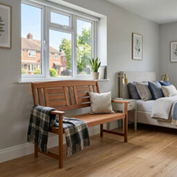 Samuel Alexander Hawkshead 2 Seater Hardwood Indoor Bench - thumbnail 2