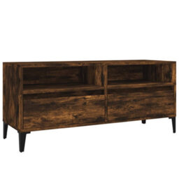 Walplus Tv Cabinet Smoked Oak 100X34.5X44.5 Cm Engineered Wood - thumbnail 2