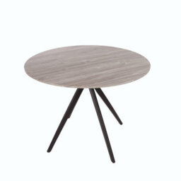 Core Products Aspen Grey Oak Effect Dining Table - Black Pedestal Leg Frame, H75.0Cm X W100.0Cm X D100.0Cm - thumbnail 2