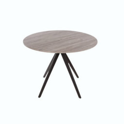 Core Products Aspen Grey Oak Effect Dining Table - Black Pedestal Leg Frame, H75.0Cm X W100.0Cm X D100.0Cm - thumbnail 4