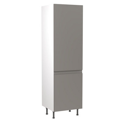 Kitchen Kit Larder Tall Unit 600mm W/ J-Pull Cabinet Door - Ultra Matt Dust Grey - image 1