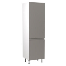 Kitchen Kit Larder Tall Unit 600mm W/ J-Pull Cabinet Door - Ultra Matt Dust Grey - thumbnail 1