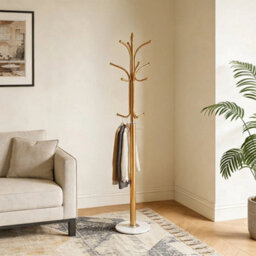Gold Freestanding Hall Tree With Marble Base, 12 Hooks For Entryway - thumbnail 5