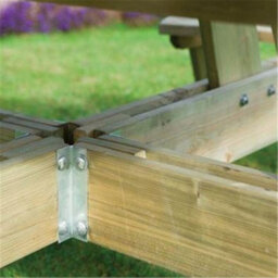 "Cheshire 6Ft 5"" Deluxe Round Picnic Garden Table" - thumbnail 4
