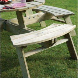 "Cheshire 6Ft 5"" Deluxe Round Picnic Garden Table" - thumbnail 3