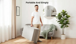 Tri-Fold Folding Mattress Single Portable Guest Bed With Washable Cover - thumbnail 4