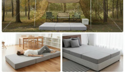 Tri-Fold Folding Mattress Single Portable Guest Bed With Washable Cover - thumbnail 7