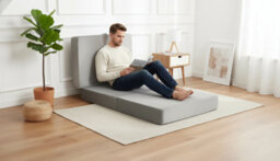 Tri-Fold Folding Mattress Single Portable Guest Bed With Washable Cover - thumbnail 6