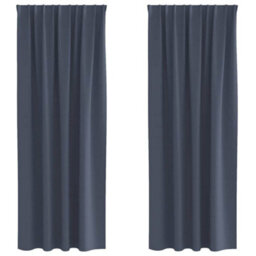 Walplus Curtains With Curtains 2 Pcs Anthracite 245 X 140 Cm Polyester - thumbnail 2