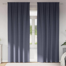 Walplus Curtains With Curtains 2 Pcs Anthracite 245 X 140 Cm Polyester