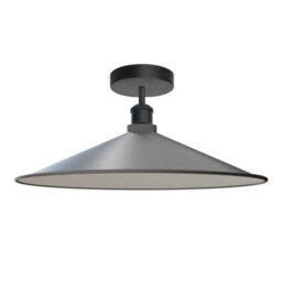 E27 Semi Flush Mount Ceiling Light Fixture Metal 40Cm Grey Lampshade Vintage Ceiling Lighting For Living Room - thumbnail 7