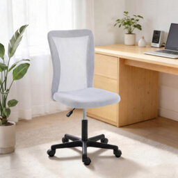 Vinsetto Mesh Office Chair Armless Adjustable Height White - thumbnail 8