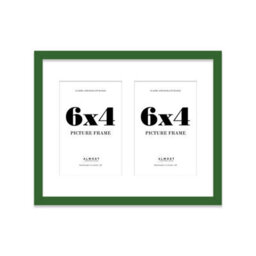 10X8 Inch 2 Opening Photo Collage Frame, Display Two 6X4 Inch Photos, Multi Aperture Family Picture Frame, Green - thumbnail 2