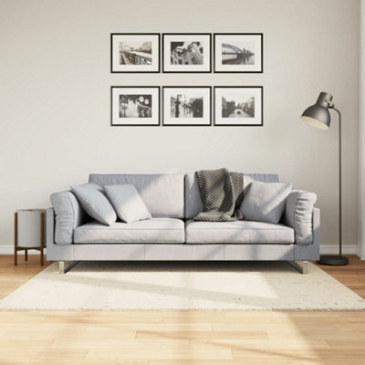 Berkfield Shaggy Rug Pamplona High Pile Modern Cream 120X170 Cm - image 1