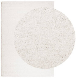 Berkfield Shaggy Rug Pamplona High Pile Modern Cream 120X170 Cm - thumbnail 3