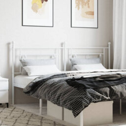 Berkfield Metal Headboard White 180 Cm - thumbnail 1